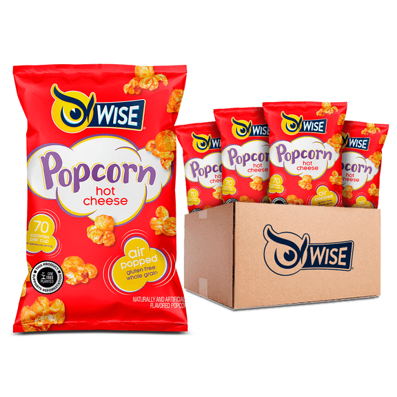 Wise snacks - Hot Cheese Popcorn 2.25 oz - 12 bags