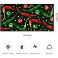 Hot Chili Peppers And Jalapenos Kitchen Mats For Floor Red And Green
