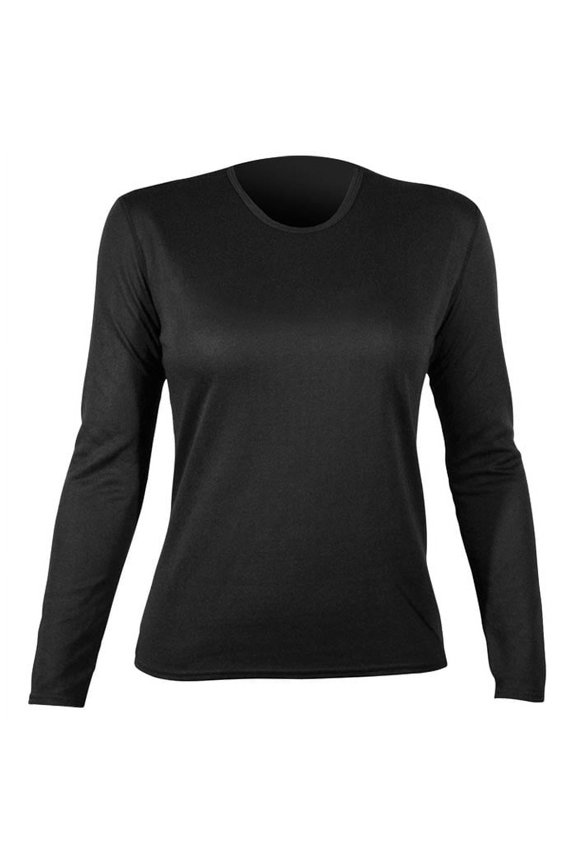 Pepper Bi-ply Base Layer Women's Black Medium Crew Neck Top