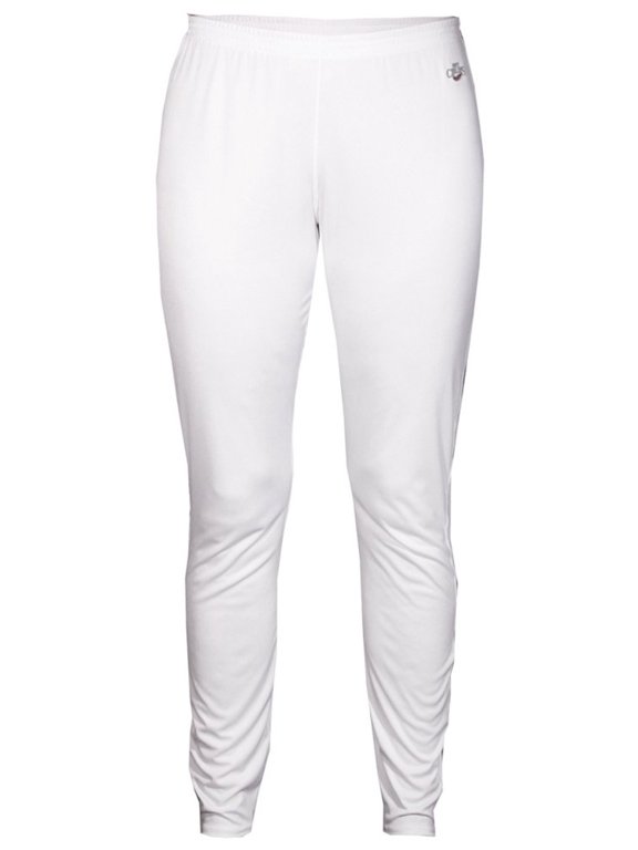 Hot Chillys Women's Peach Skins Solid Bottoms | Lightweight Relaxed Fit Soft Moisture-Wicking Base Layer Pants for Women, White, M