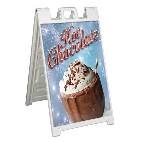 Hot Chocolate (24" X 36") Standard A-Frame Signicade, Includes Decal Applied To Stand