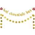 thumbnail image 1 of Hot Chocolate Bar Banner Gold Glitter Hot Chocolate Bar Sign Christmas Decorations for Wintertime Holiday Christmas Party New Year Party Decorations, 1 of 5