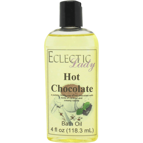 Hot Chocolate Bath Oil - Scented Body Oil - Relaxing & Moisturizing Bathing Oil - Fragrance Body Oil For Dry & Rough Sensitive Skin - 8 oz