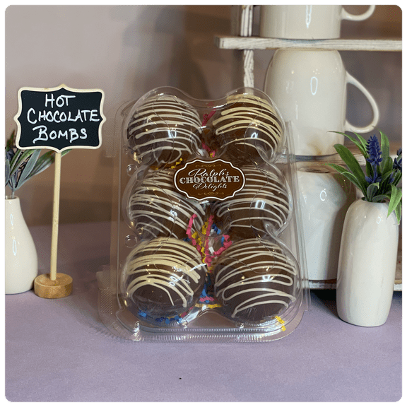Hot Chocolate Bombs 6 Pack Gift Set Mixed Flavor