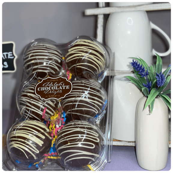 Hot Chocolate Bombs 6 Pack Gift Set Single Flavor