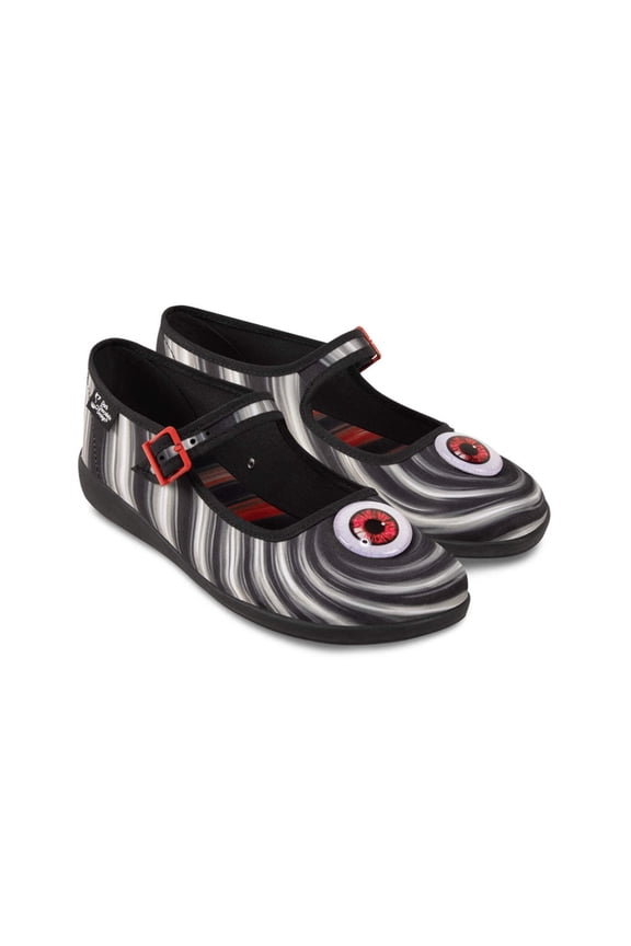 Women’s Vegan Mary Jane Flats with Adjustable Strap – Abyss