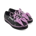 thumbnail image 1 of Hot Chocolate Design Women’s Sneakers – Petit Dark Lace-Up Low-Top Casual Shoes, Faux-Leather Upper with Bow Accents, Removable Insole, Size 7, 1 of 2