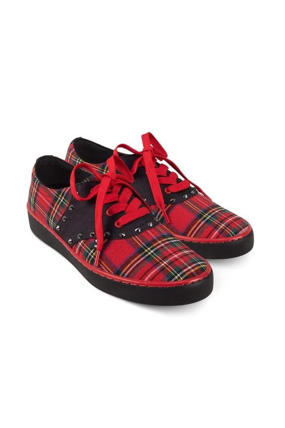 Hot Chocolate Design Rebel Tartan Casual Sneaker for Women , Size 9