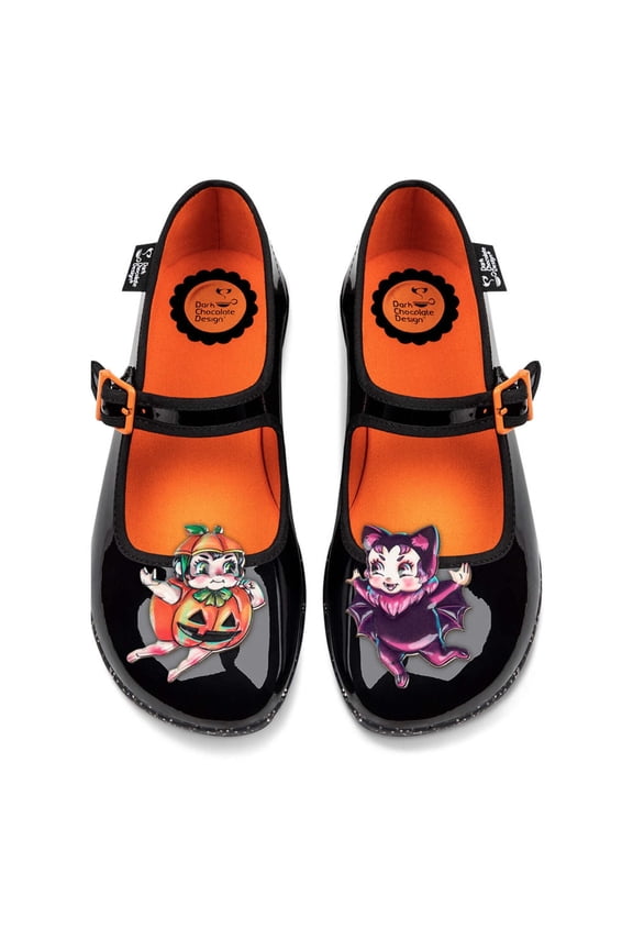 Women’s Vegan Mary Jane Flats with Adjustable Strap – Tiny Terrors