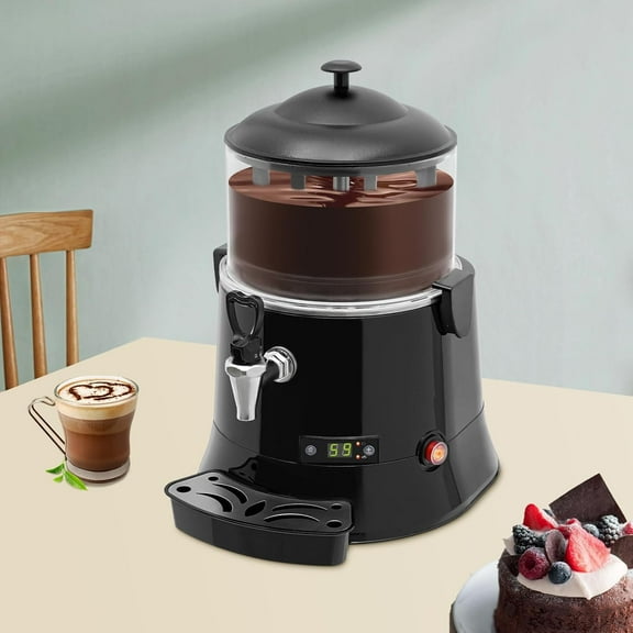 Hot Chocolate Machine, 5L Commercial Chocolate Heating and Mixing Machine Temperature Adjustable, Hot Beverage Warmer for Heating Chocolate Coffee Milk Tea