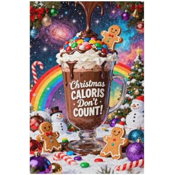 Hot Chocolate Mug 1000 Piece Christmas Puzzle for Adults, Sweet Winter Evening Fun, Cozy Family Game Night and Brain Challenge, Finished Size 30 x 20 in