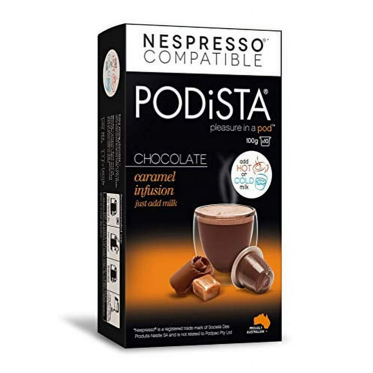 Cápsulas de chocolate caliente compatibles con Nespresso, cápsulas de cacao  caliente, sin azúcar, paquete de 10 cápsulas : : Alimentos y  Bebidas