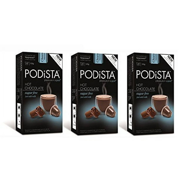 Hot Chocolate Nespresso Compatible Capsules Hot Cocoa Pods Suger Free 3 Boxes 30 Pods