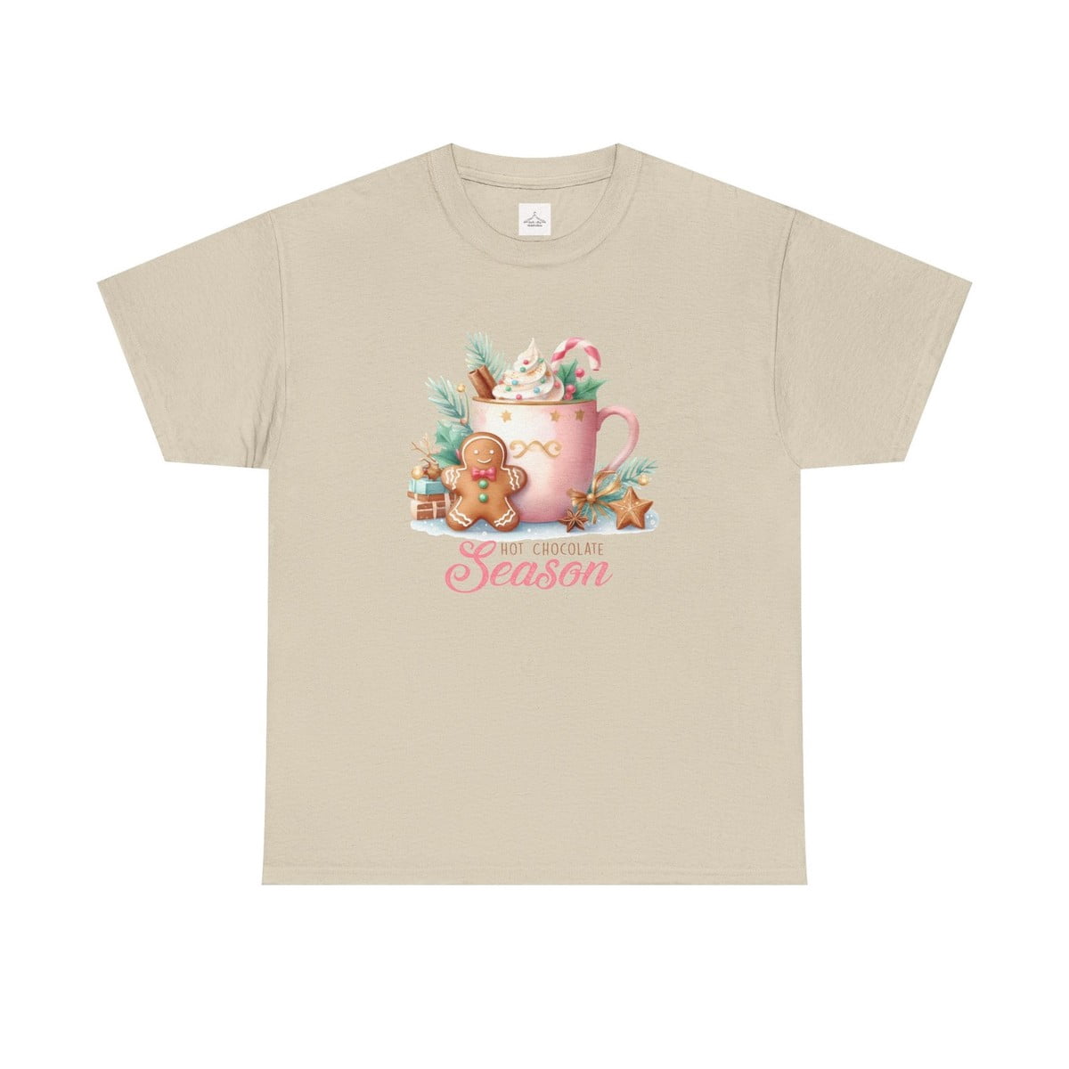 Hot Chocolate Season Cup Gingerbread Candy Cane Christmas T-Shirt ...