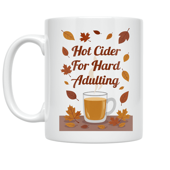 Hot Cider For Hard Adulting - Cider Lover - 11 oz Ceramic Coffee Mug