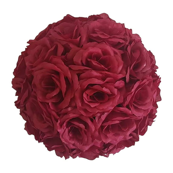 Hot Clearance! Denbek Artificial flower ball (20cm), Rose Flower Realistic Rose Plastic Rose Artificial Flowers For, Decorative artificial flowers, a simulated flower ball