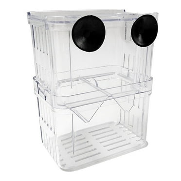 Hot Clearance! Pedty Breeding Box*1,Fish Breeding Box Fish Isolation Box with Suction Cups Aquarium Acclimation for Baby Fish Clownfish and│Fish Tank Isolation Box Guppy Breeding Box Transparent L