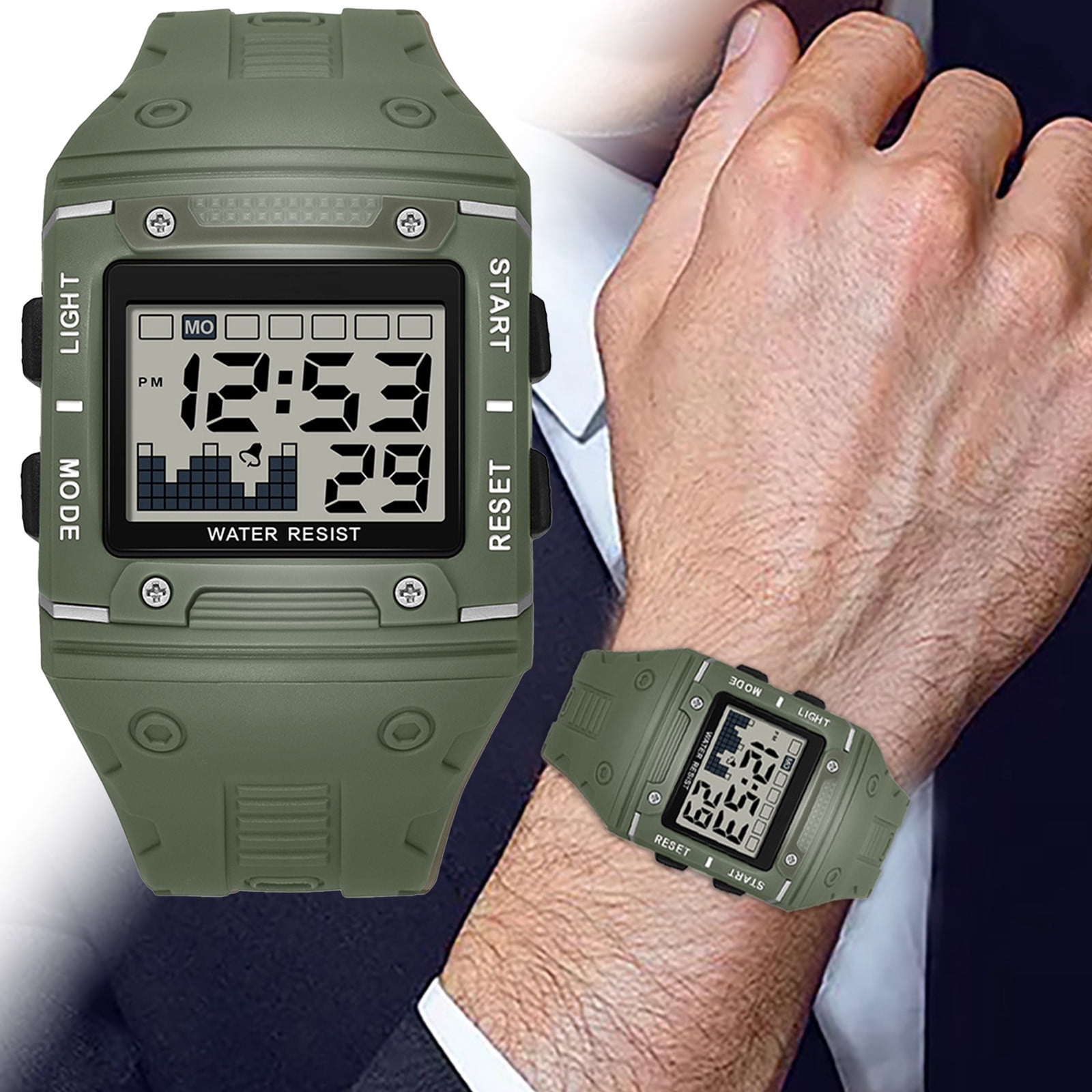 Hot Clearance Sale Men's and Women's Digital Stopwatch Square Screens ...
