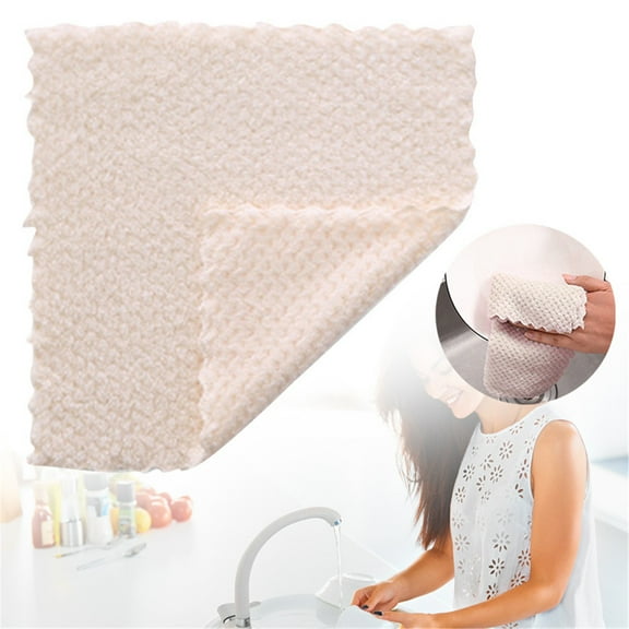 Hot Clearance!ZZYuan Lazy Person's Cleaning Cloth Household Chores Kitchen Cleaning Dishwashing Cloth Non Stick Oil Lace Teak Oil Removing and Water Absorbing Scouring ,Home Kitchen Decor