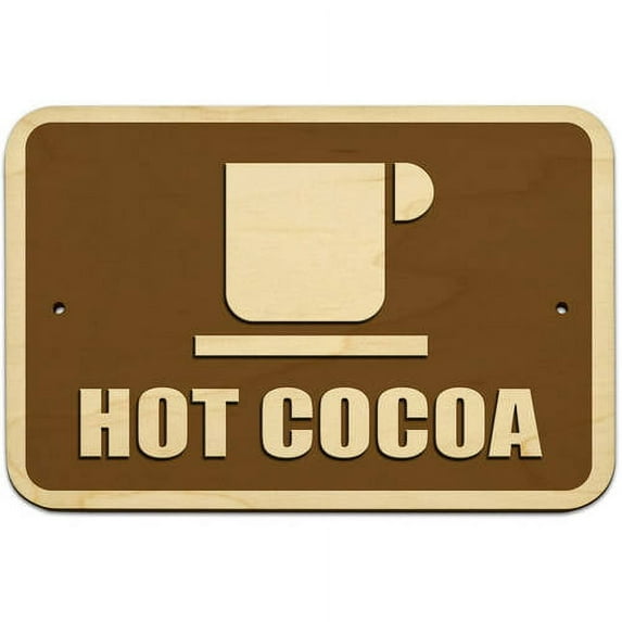 Hot Cocoa 9" x 6" Wood Sign