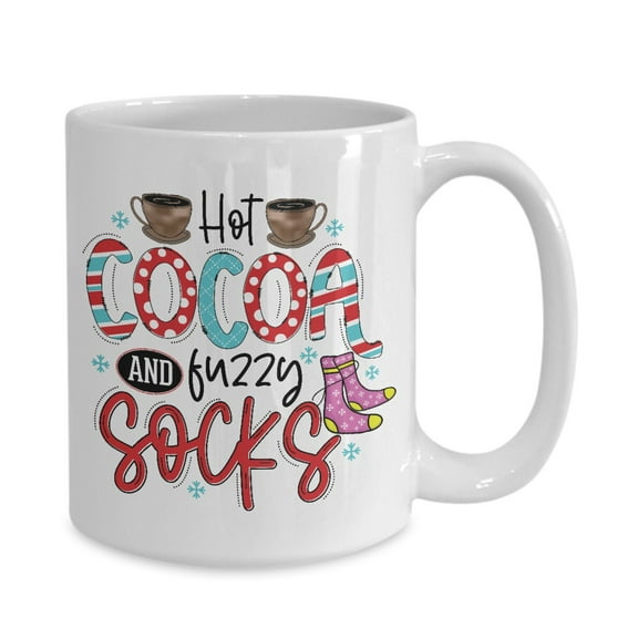 Hot Cocoa And Fuzzy Socks White Gift coffee mug