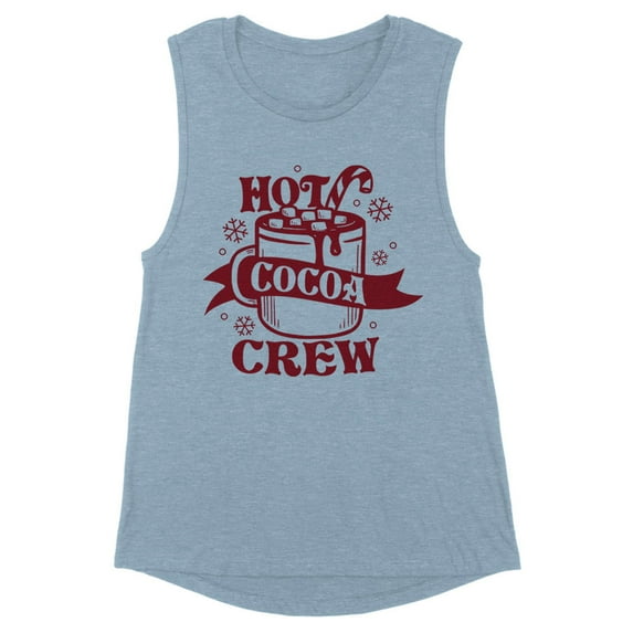 Hot Cocoa Crew Women's Muscle Tank Small Stonewash Denim