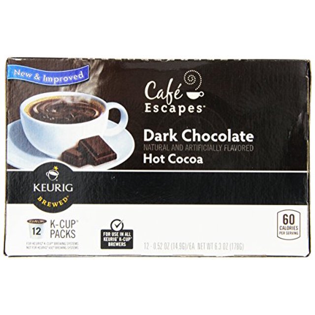 Hot Cocoa, Dark Chocolate, KCup Portion Pack for Brewers, 12Count (Pack of 3)