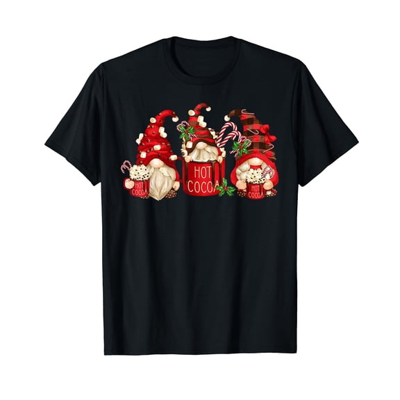 Hot Cocoa Gnomes Drink Hot Chocolate Watch Christmas Movies T-Shirt