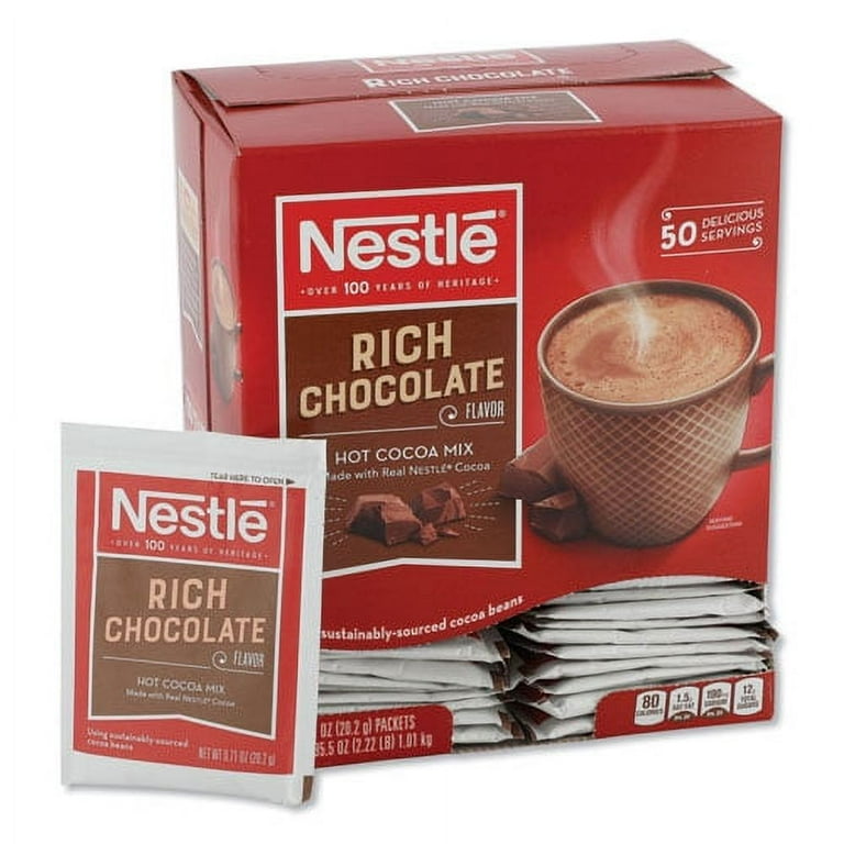 Hot Cocoa Mix, Rich Chocolate, .71oz, 50/Box Hot Cocoa Mix, Rich Chocolate, .71oz, 50/Box