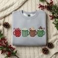thumbnail image 1 of Hot Cocoa Mugs Embroidered Christmas Sweatshirt, Holiday Drink Hoodie, Marshmallow Cocoa Shirt, Festive Winter Apparel, 1 of 4