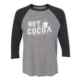 thumbnail image 1 of Hot Cocoa Unisex 3/4 Sleeve Baseball Raglan Tee, 1 of 2