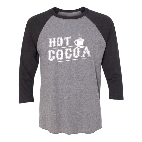 Hot Cocoa Unisex 3/4 Sleeve Baseball Raglan Tee