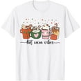 thumbnail image 1 of Hot Cocoa Vibes Cute Hot Chocolate Cozy Festive Christmas T-ShirtMen and women, White T-shirt, size: Extra large, 1 of 4