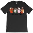 thumbnail image 1 of Hot Cocoa Vibes Funny Christmas Coffee Latte Xmas Holiday Pajama Graphic T-Shirt G9698, Up to 5XL, 1 of 2