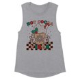 thumbnail image 1 of Hot Cocoa Vibes Women's Muscle Tank 2X-Large Heather Grey, 1 of 5