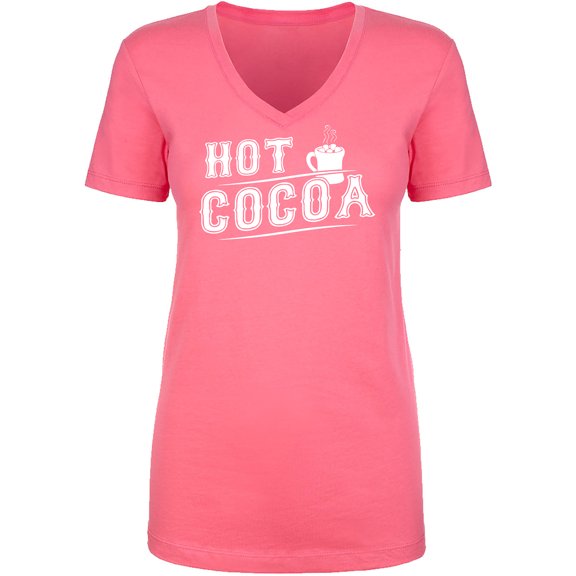 Hot Cocoa Womens V-Neck T-Shirt