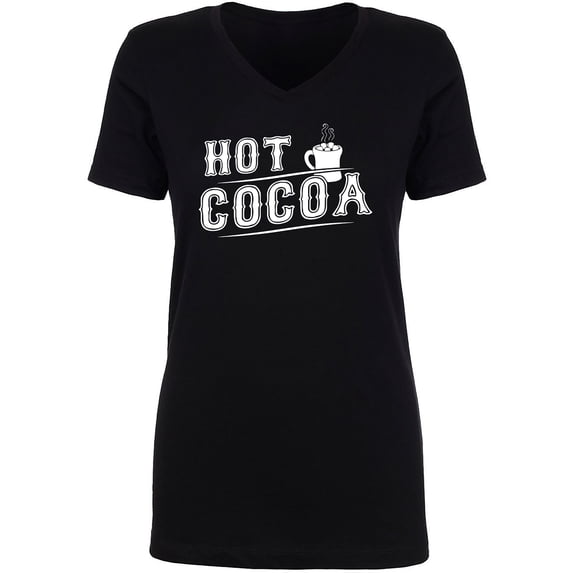 Hot Cocoa Womens V-Neck T-Shirt
