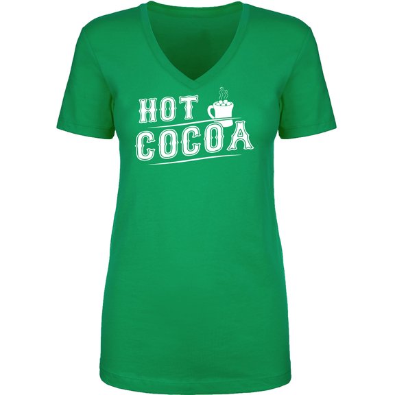 Hot Cocoa Womens V-Neck T-Shirt