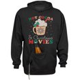 thumbnail image 1 of Hot Cocoa and Christmas Movies Beer Holder Tailgate Hoodie Sweatshirt Unisex Large Black, 1 of 4