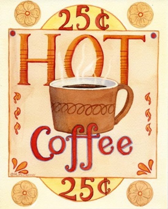 Hot Coffee Canvas Art - Maureen Mccarthy (16 x 20)