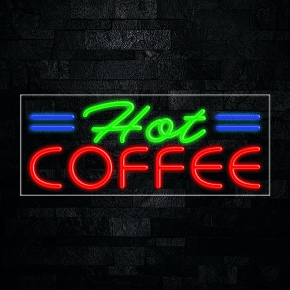 Hot Coffee LED Neon Sign 30"L x 12"H #31421