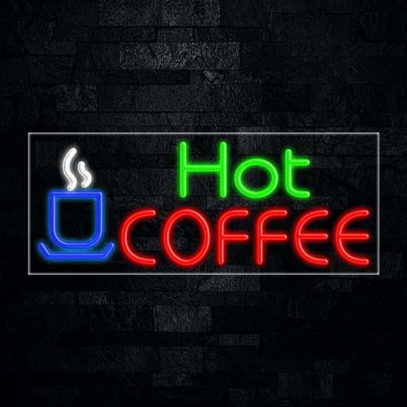 Hot Coffee LED Neon Sign 30"L x 12"H #31422