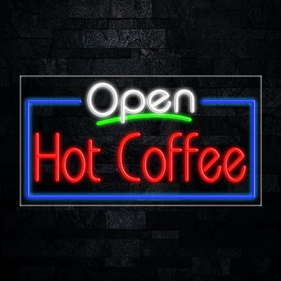 Hot Coffee LED Neon Sign 33"L x 18"H #35756