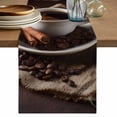 thumbnail image 1 of Hot Coffee Table Runner 72 Inches, Cinnamon Cafe Beans Latte Cup Rustic Vintage Bed Runner Dresser Scarves Tabletop for Indoor Outdoor Parties/Ceremony/Banquet, 13" x 72", 1 of 8