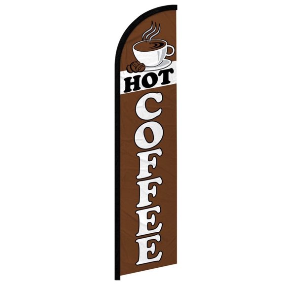 Hot Coffee Windless Banner Flag