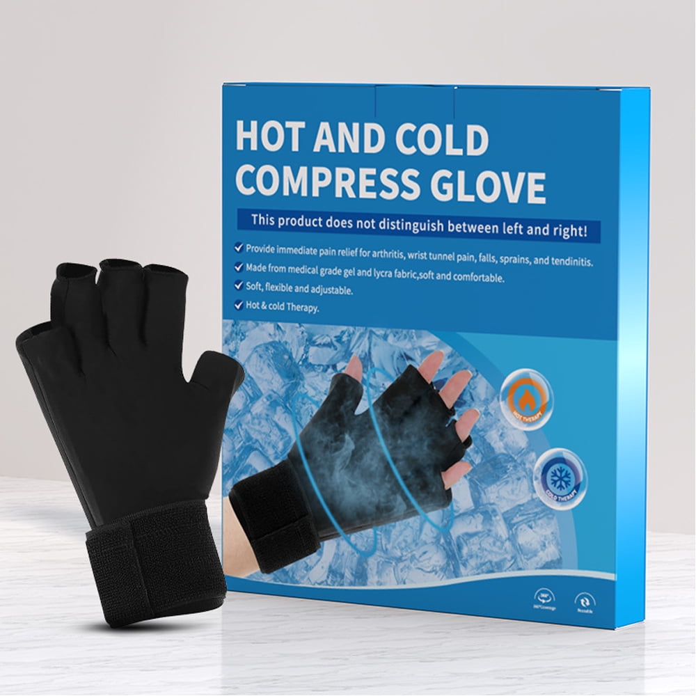 Hot Cold Compress Glove Finger Wrist Sprain Swelling Cold
