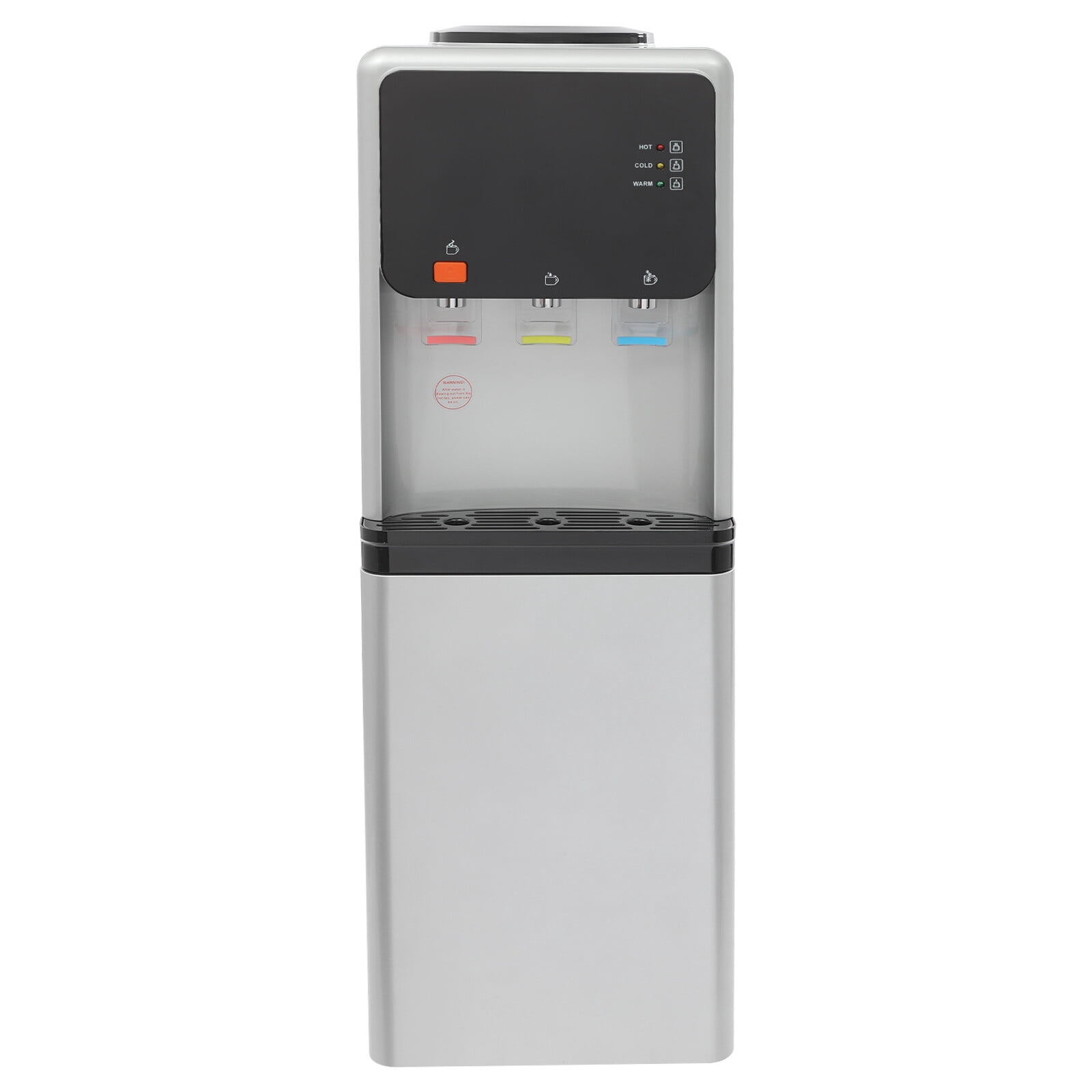 Hot Cold Dispenser, Water Dispenser Countertop, Freestanding Water Cooler, SJYTD-22, Electronic Cooling, Top Loading, Silver Black, ABS Stainless Steel, Durable, Impact Resistant