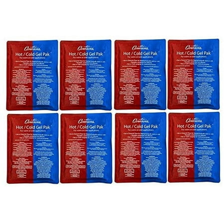Hot or Cold Gel Pack Set of 8- XL Size (8 x 11) Reusable Ice Pak for Icing and Heating Injuries, Therapy, and Keeping Food Warm or Cold- Microwave and Freezer Safe