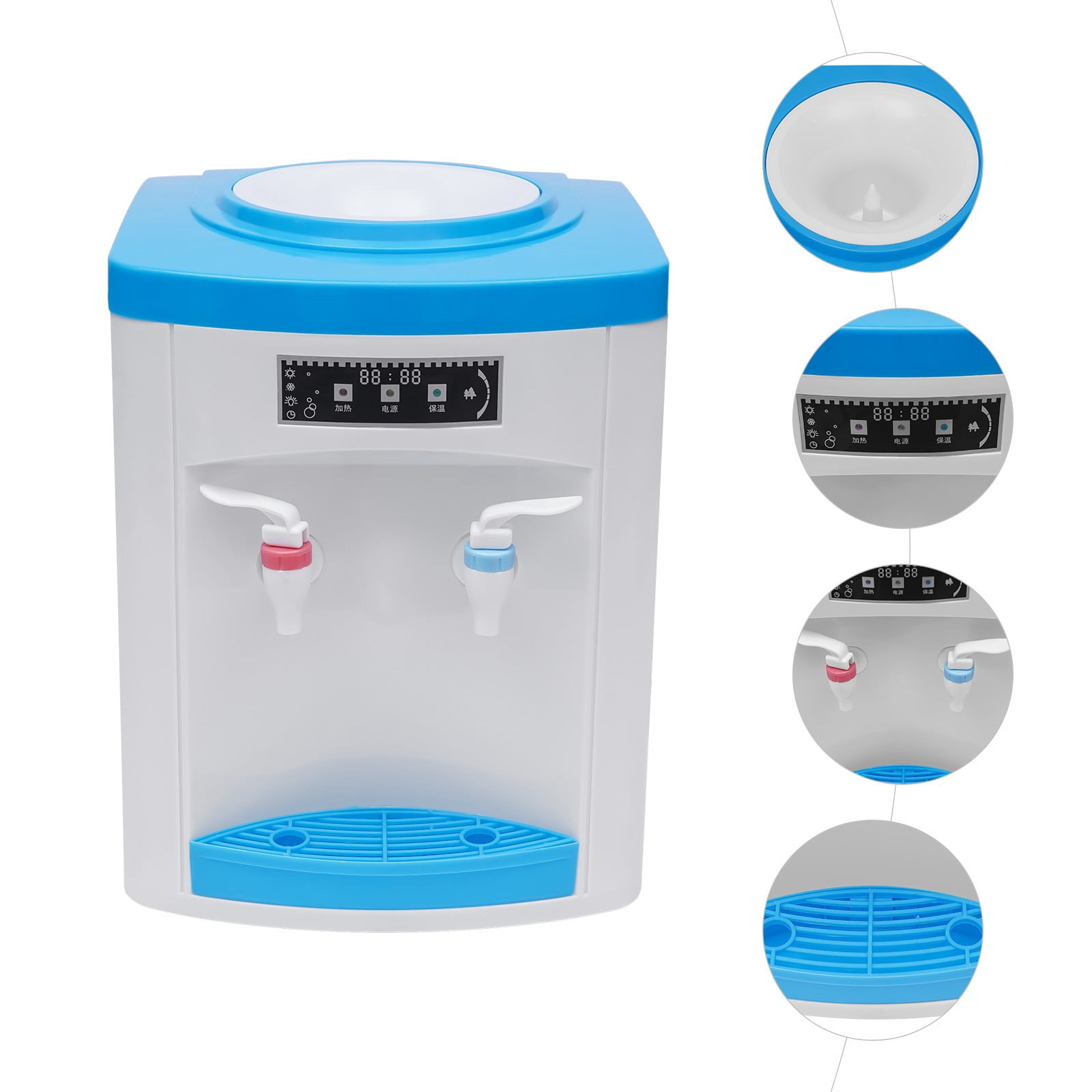 Hot Cold Water Dispenser Desktop, 550W Electric Water Dispenser Office, Countertop Top Dispenser Water Machine for Hold 5-18L Bucket