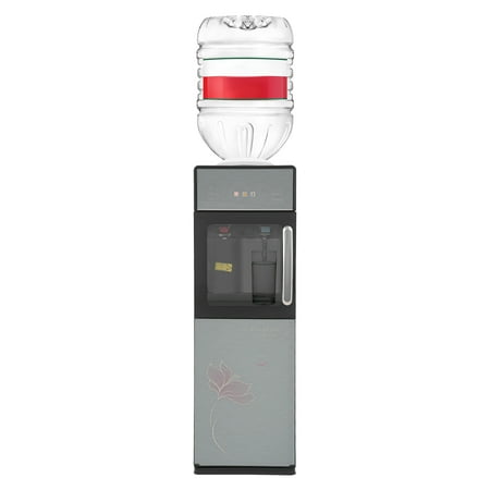 Hot&Cold Water Dispenser, Top Loading Water Dispenser with Removable Drip Tray, Bottom Storage Compartment